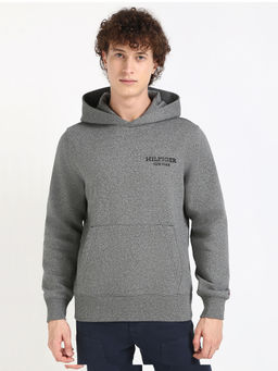 Tommy Hilfiger - Grey Solid Regular Fit Hoodie