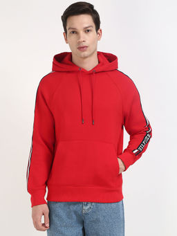 Tommy Hilfiger - Red Stripes Regular Fit Hoodie