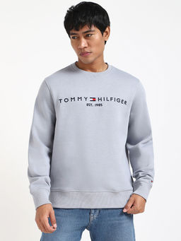Tommy Hilfiger - Grey Solid Regular Fit Sweatshirt