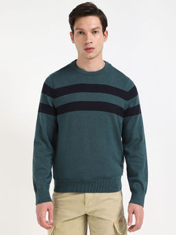 Tommy Hilfiger - Green Colorblock Regular Fit Sweater