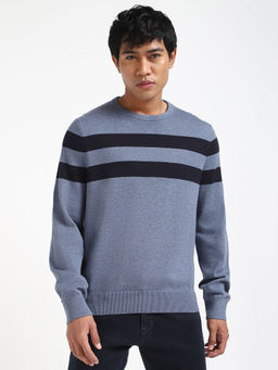 Tommy Hilfiger - Blue Colorblock Regular Fit Sweater