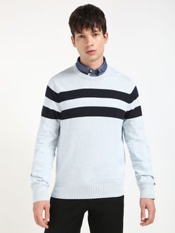 Tommy Hilfiger - Blue Colorblock Regular Fit Sweater