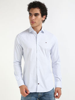 Tommy Hilfiger - White Printed Regular Fit Shirt