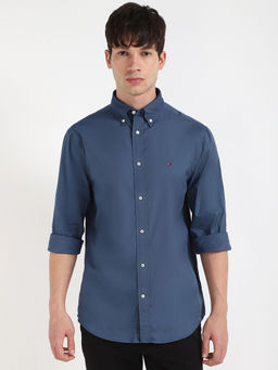 Tommy Hilfiger - Blue Solid Regular Fit Shirt
