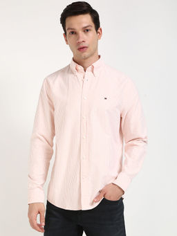 Tommy Hilfiger - Peach Stripes Regular Fit Shirt