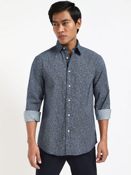 Tommy Hilfiger - Blue Printed Regular Fit Shirt