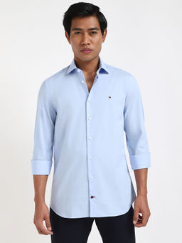 Tommy Hilfiger - Blue Solid Regular Fit Shirt