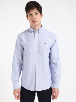 Tommy Hilfiger - Blue Solid Regular Fit Shirt