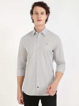 Tommy Hilfiger - Olive Stripes Regular Fit Shirt
