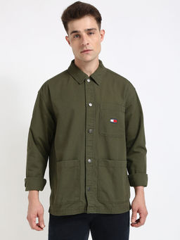 Tommy Hilfiger - Olive Solid Regular Fit Shirt