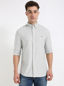 Tommy Hilfiger - Navy Blue Stripes Regular Fit Shirt