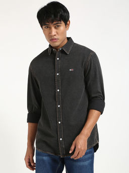 Tommy Hilfiger - Charcoal Solid Regular Fit Shirt