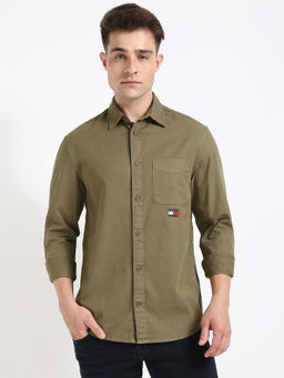Tommy Hilfiger - Olive Solid Regular Fit Shirt
