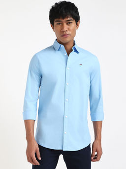 Tommy Hilfiger - Blue Solid Regular Fit Shirt