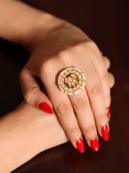Amreli Jaipur - Kundan Adjustable Ring