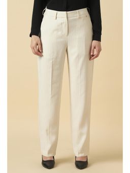 Allen Solly - Women Beige Stripe Trouser