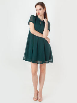 Zink London - Womens Green Mini Dress