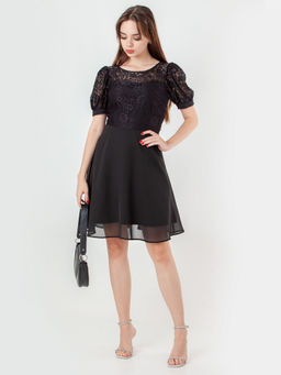 Zink London - Womens Black Mini Dress