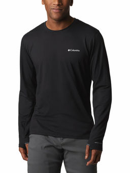 Columbia - Mens Black Omni-Shade Tech Trail Long Sleeve Crew II Tshirt