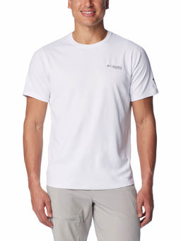 Columbia - Mens White Omni-Shade Summit Valley Short Sleeve Crew Tshirt