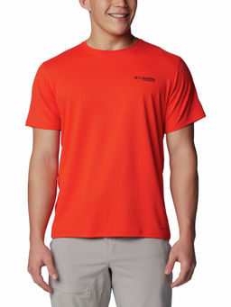 Columbia - Mens Orange Omni-Shade Summit Valley Short Sleeve Crew Tshirt