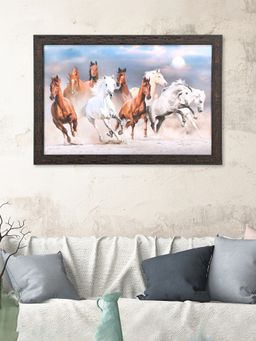 At Home by Nilkamal - Seven Running Horses Painting