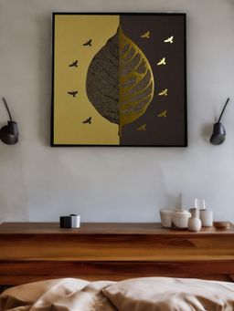 At Home by Nilkamal - Leaf with Birds Painting