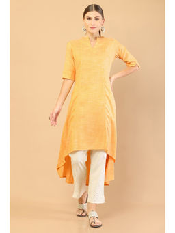 Soch - Yellow Rayon High-low Kurta