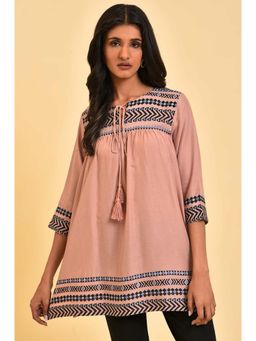 W - Pink Geometric Top