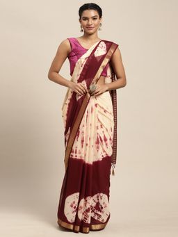 Mimosa - Women's Kanjivaram Chiffon Multi-Color Saree with Unstitched Blouse