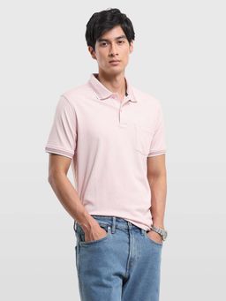 Arrow - Men Pink Cotton Half Sleeves Polo T-Shirt