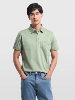 Arrow - Men Green Cotton Half Sleeves Polo T-Shirt