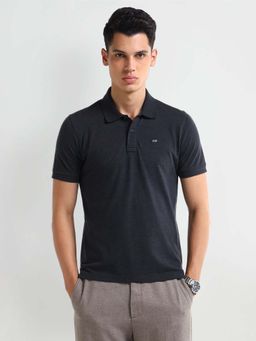 Arrow Sports - Men Grey Cotton Half Sleeves Polo T-shirt