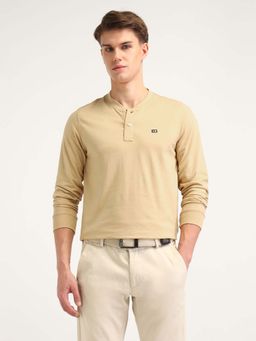 Arrow Sports - Men Brown Cotton Half Sleeves T-Shirt