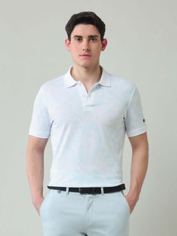Arrow Sports - Men White Cotton Half Sleeves Polo T-Shirt