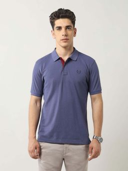 Arrow Sports - Men Purple Cotton Half Sleeves Polo T-Shirt