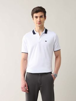 Arrow Sports - Men White Cotton Half Sleeves Polo T-Shirt