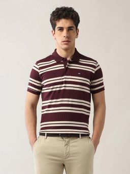 Arrow Sports - Men Red Cotton Half Sleeves Polo T-Shirt