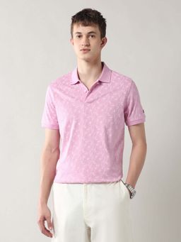 Arrow Sports - Men Pink Cotton Half Sleeves Polo T-Shirt