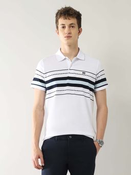 Arrow Sports - Men Blue Cotton Half Sleeves Polo T-Shirt