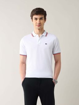 Arrow Sports - Men White Cotton Half Sleeves Polo T-Shirt