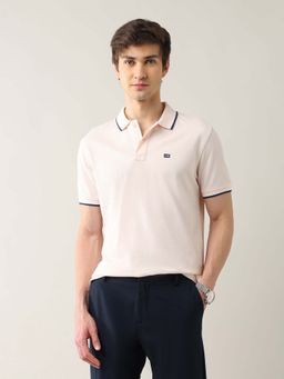 Arrow Sports - Men Pink Cotton Half Sleeves Polo T-Shirt