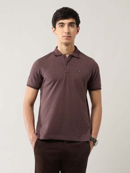 Arrow Sports - Men Brown Cotton Half Sleeves Polo T-Shirt