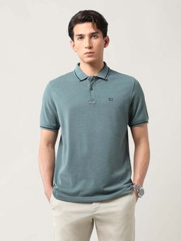 Arrow Sports - Men Green Cotton Half Sleeves Polo T-Shirt