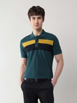 Arrow Sports - Men Green Cotton Half Sleeves Polo T-Shirt