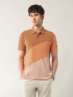 Arrow Sports - Men Orange Cotton Half Sleeves Polo T-Shirt