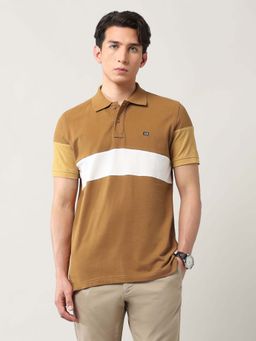 Arrow Sports - Men Brown Cotton Half Sleeves Polo T-Shirt