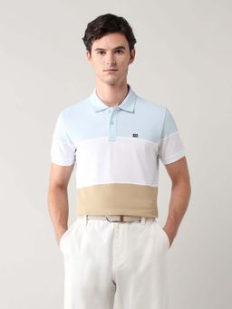 Arrow Sports - Men Blue Cotton Half Sleeves Polo T-Shirt