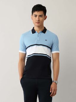 Arrow Sports - Men Blue Cotton Half Sleeves Polo T-Shirt