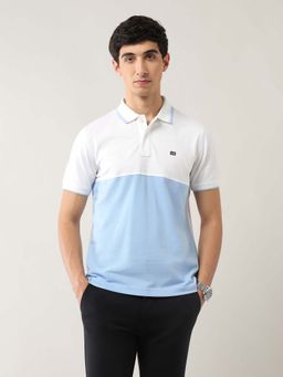 Arrow Sports - Men Blue Cotton Half Sleeves Polo T-Shirt